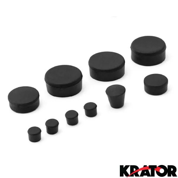 Krator Sportbike Frame Plugs Black Out for Suzuki GSXR GSX-R