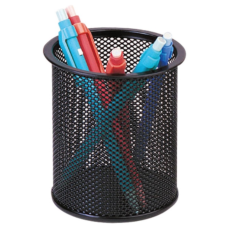 Q-Connect Pen Cup Metal Black (office Set) / Small Office