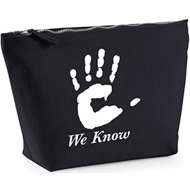 Hippowarehouse We know hand printed make up cosmetic wash bag 18x19x9cm