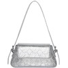 Motleader Silver Metallic Evening Bag for Women Y2K Silver Leather