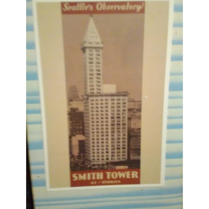 SEATTLE WA aerial view VINTAGE POST CARD SMITH TOWER SEATTLE