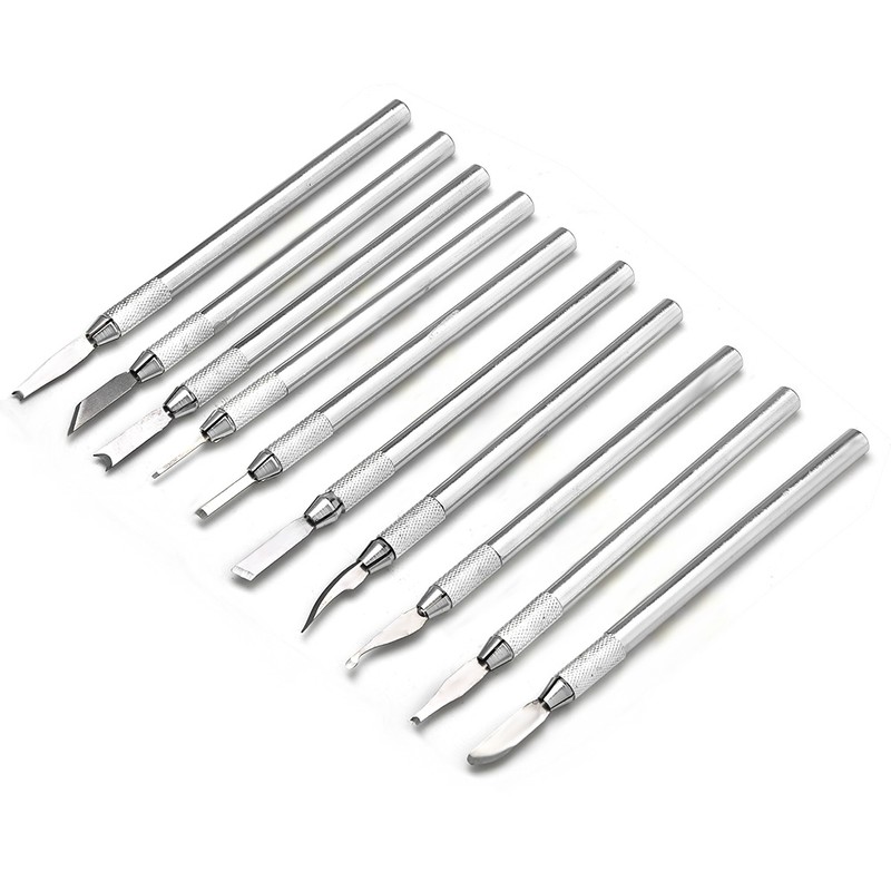 10Pcs Iron-nickel Alloy DIY Carving Pen Engraving Knife Jewelry Making