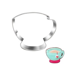 LUBTOSMN Tea Cup Cookie Cutter-3.6 inch-Biscui Cookie Cutters Fondant Molds