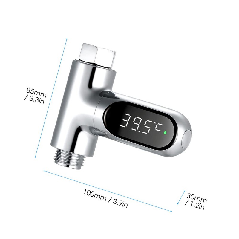 Shower Thermometer, LED Digital Shower Temperature Display 0~100℃ Baby Bath