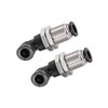 sourcing map 2 End 8mm Tube Push Lock Elbows, M16