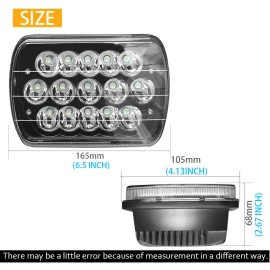 Colight For Nissan D21 Pickup 1986-1994 PAIR 7x6" 5X7 LED Headlights Hi-Lo DRL H4 Bulb