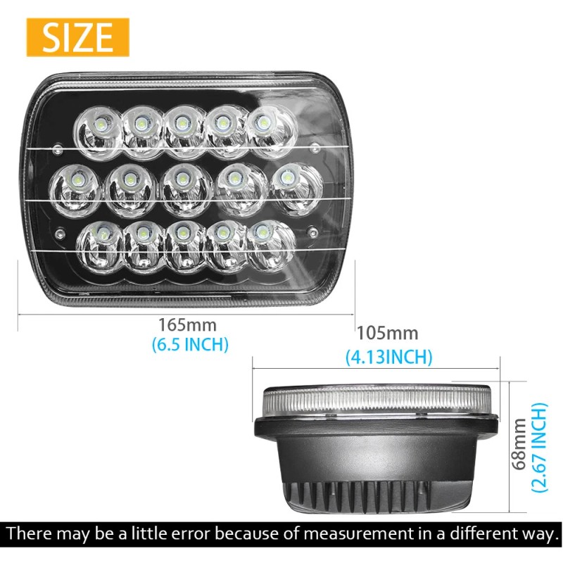 Colight For Nissan D21 Pickup 1986-1994 PAIR 7x6" 5X7 LED