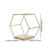 STOBAZA 2 Pack Hexagonal Wall Mounted Gold Shelves Wall Decor