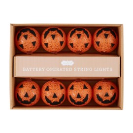 Mud Pie String Ball Lights, Pumpkin, 61"