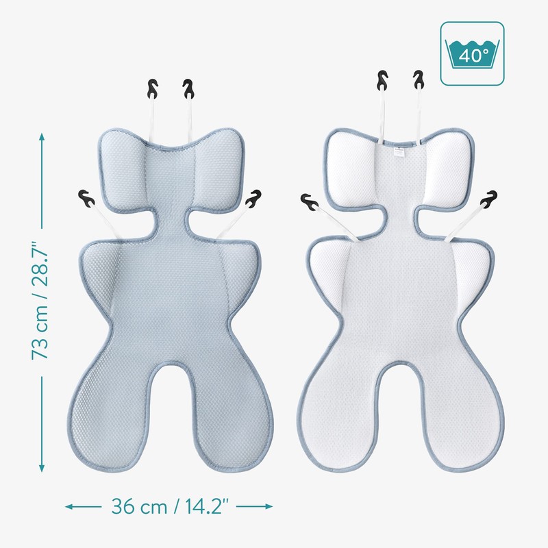 Navaris Pushchair Seat Cover Breathable – Summer Seat Insert for