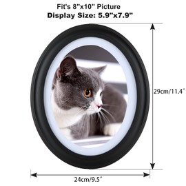 SENENQU 2 Pack Black Oval Picture Frames 8x10 Classic Oval Photo Frames with Mounting Screws and Hooks, 8 by 10 Oval Wall Picture Frame Photo Frame for Home Decor, Photo Gallery