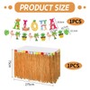 EOWVISN 1 Piece Hawaiian Table Skirt And 1 Piece Hawaiian