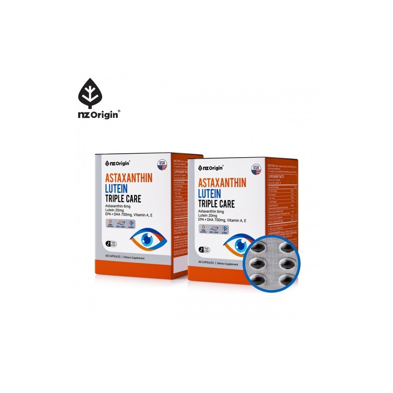 NZ Origin Astaxanthin Lutein Triple Care 60 Capsules / 엔젯오리진