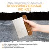 KRUSTENZAUBER Stainless Steel Dough Cutter 18 cm with Wooden Handle