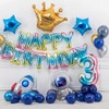 Ponmoo Balloons Numbers 11 Colour Gradient Blue, Giant Number 0
