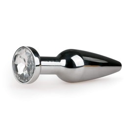 EasyToys Anal Collection - Silver Buttplug Diamond - 11.4 cm / 4.49 inch - Metal buttplug - Multiple Colors - Find Your G Spot
