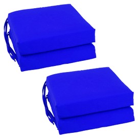 Blazing Needles Twill Chair Cushion, 16 x 16, Royal Blue 4 Count