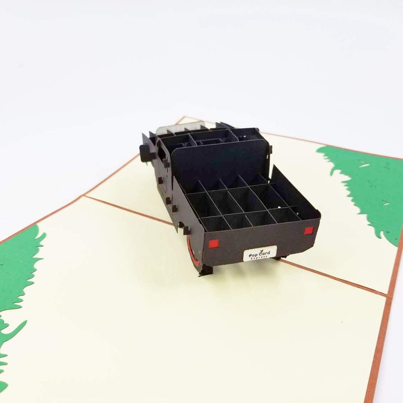 Black Truck Pop up Birthday Card, Thank You Card, Love