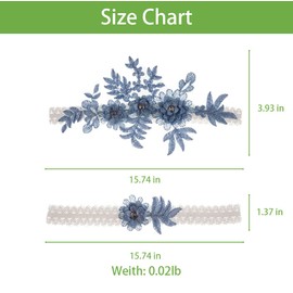 CITUYER Garters for Brides Wedding Garter Elasticated Soft Lace Garter Bridal Wedding Accessories Bride to be Gifts（Rhinestone-Indigo）