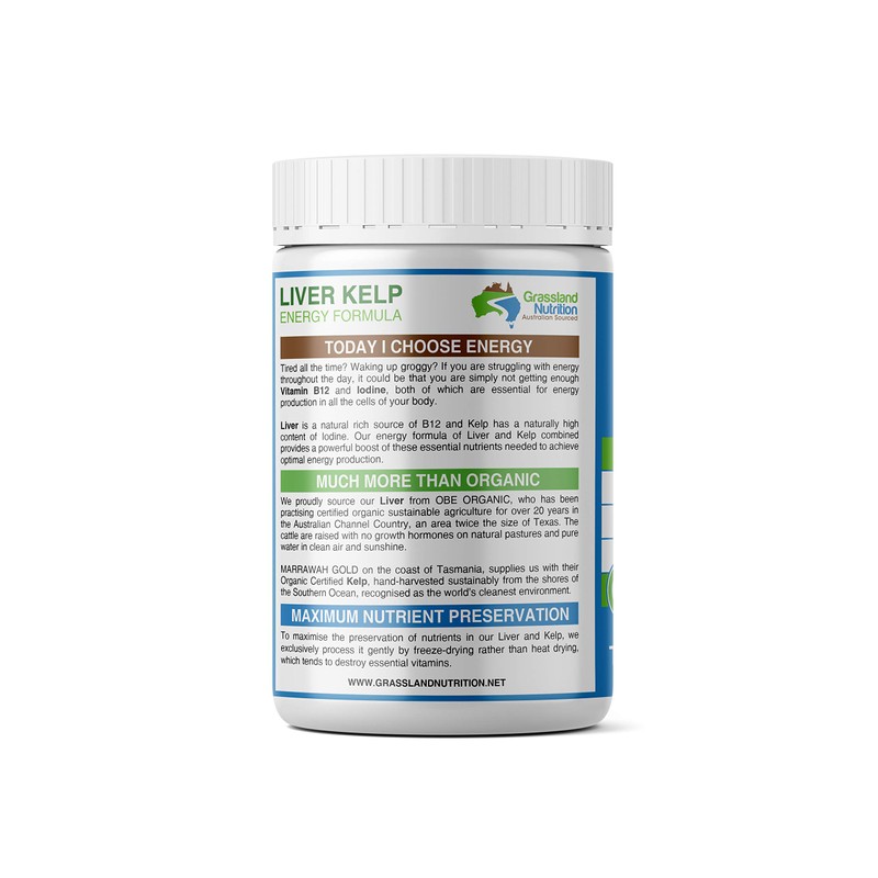 Grass Fed Beef Liver with Wild Harvested Kelp 100% Organically/Halal