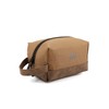 GOX Premium Plaid & Leather Travel Toiletry Bag with Reinforced