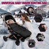 LAT Baby Warm Bunting Bag Universal,Extended and Removable,Stroller Sleeping Bag