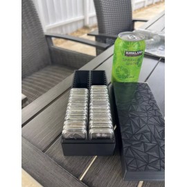 Storage Solutions 3DP Black Storage Box Holds 50x 1oz Silver Bars In Standard Airtight Capsules