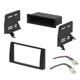 Double DIN Car Stereo Radio Installation Dash Kit for 2002 2003 2004 2005 2006 Toyota Camry (Without NAV) (Dash Kit + Wiring Harness)