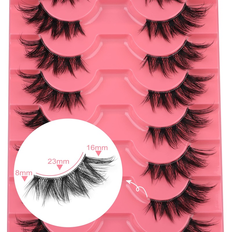Half Lashes Natural Clear Band Eyelashes 3 4 False Lashes