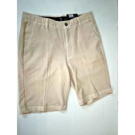 Pebble Beach Men’s Size Dry Luxe Performance Golf Shorts  Striped - 36 in, Tan