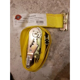 GPD Ratchet Logistic Cargo Strap with Spring E, LCL212-E, 2" x 12"