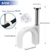 Round Cable Clips, 100Pcs 6mm Electrical Cable Wall Clip -