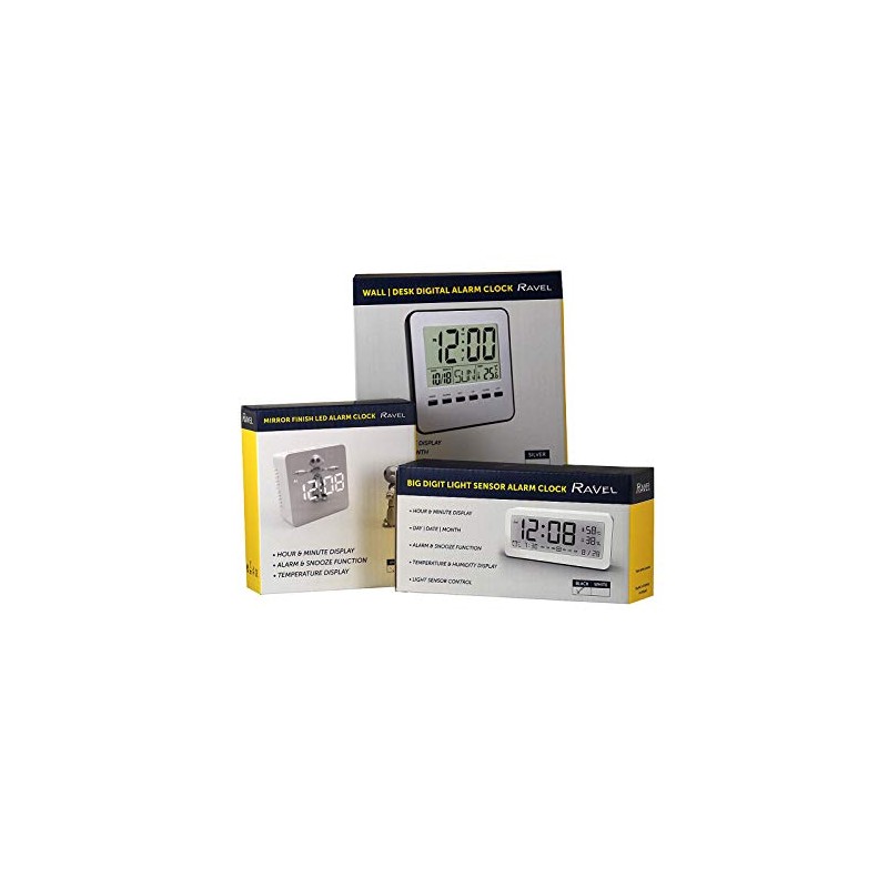 Ravel - Devon Contemporary Digital Light Sensor Alarm Clock -