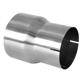 4 Inch Exhaust Adapter, T304 Stainless Steel Exhaust Coupler (SS Tubo),Pipe Hitch Reducer 4ID to 5OD 6" Overall Length, Flared, Polished Finish,Universal
