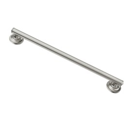 Moen LR8724D1GBN Bathroom Safety 24-Inch Designer Bathroom Grab Bar with Curled Grip, Brushed Nickel