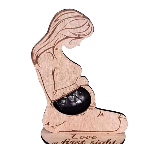ZKSXOA Picture Frame Ultrasound Picture Pregnant Mum Wooden Photo Frame