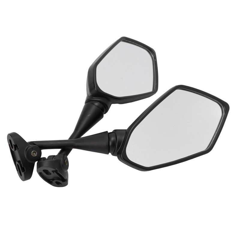 Pair Motorcycle Rearview Mirrors Black Visibility Replacement for Honda CBR