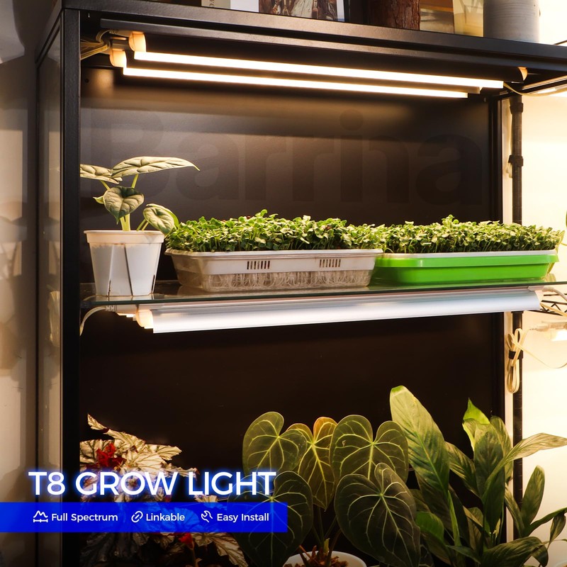 Barrina Grow Light Bulb, 96W(4 x 24W), Full Spectrum 2FT