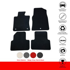 Floor Mats Compatible with 2009-2014 Acura TL, Black Nylon Front Rear Flooring Protection Interior Carpets 4PC by IKON MOTORSPORTS, 2010 2011 2012 2013
