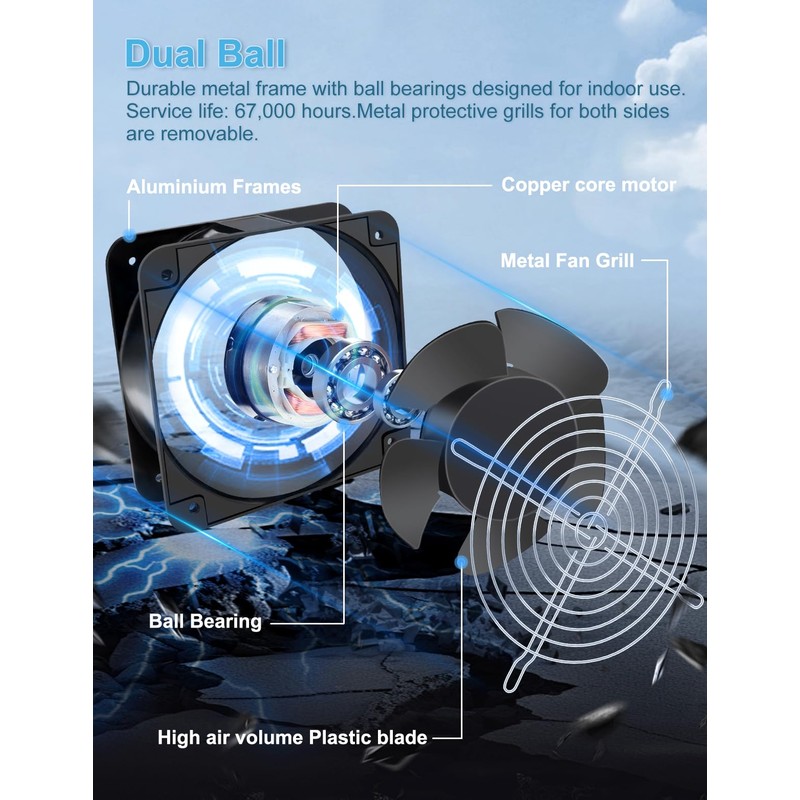 Wathai AC High Airflow Fan 15050 150mm x 50mm 6