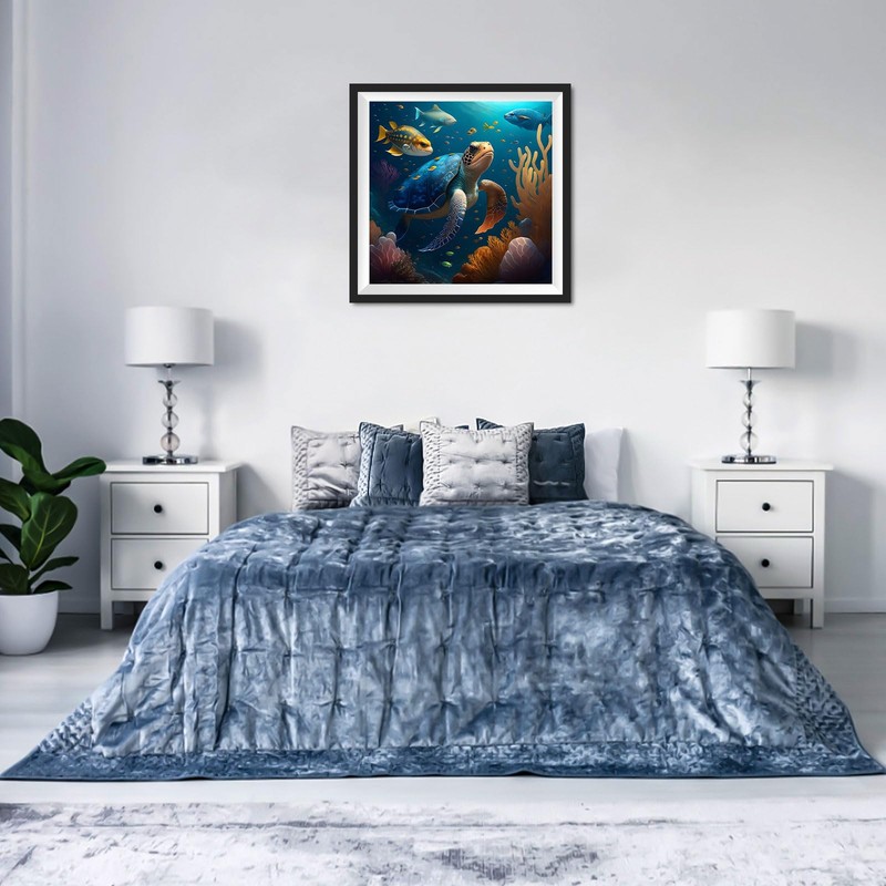 MOGTAA Sea Turtles Diamond Painting for Adults, Landscape 5D Diamond