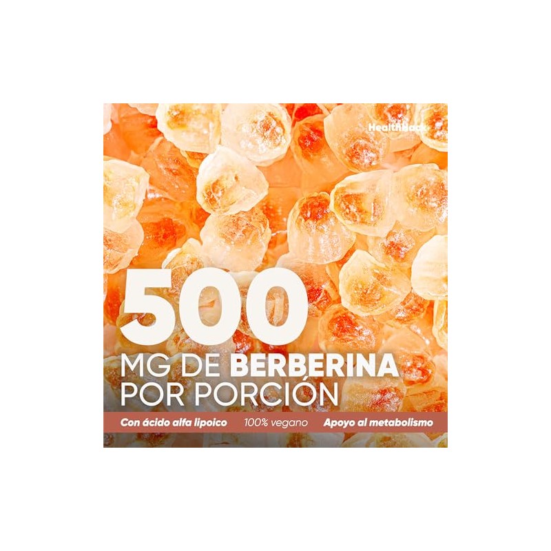Berberina Pura 500mg 180 Gomitas para Adulto Sin Azúcar Health
