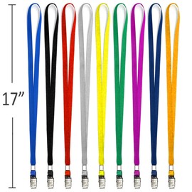 Beebel Purple Lanyards 100 Pack Nylon Flat Badge Lanyard for Id Badge Name Tag (Purple, 100 Pack)