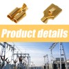 100Pcs 7.8mm Female Spade Connector Quick Splice Crimp Terminals Wire