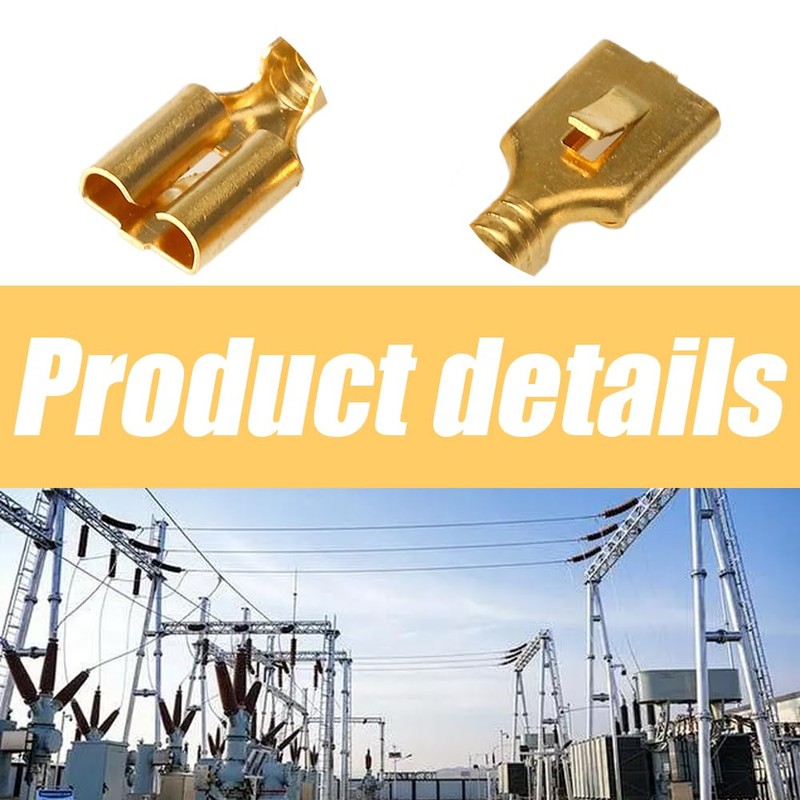 100Pcs 7.8mm Female Spade Connector Quick Splice Crimp Terminals Wire
