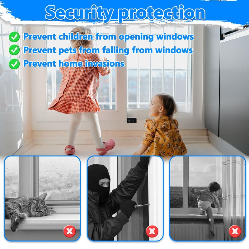 Window Locks, 6 Sets Sliding Window Locks, Window Locks for