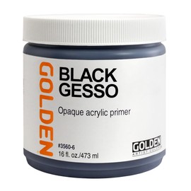 (overstock) - Golden Artist Colours 470ml Black Gesso Primer Paint