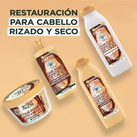 Kit Garnier Fructis Hair Food Cacao Rutina Completa Restauracion Rizos: Shampoo, Acondicionador, Crema para Peinar y Mascarila 4 unidades