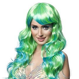 Boland 85742 Adult Wig Aqua, Green, One Size
