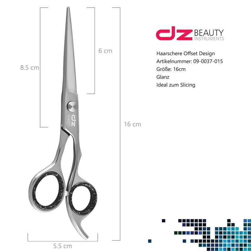 DZ Hair Scissors Offset Design Sharp Hairdressing Scissors 6 Inch